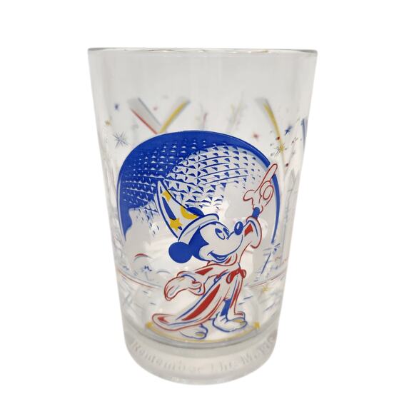 Walt Disney World Remember The Magic 25th Anniversary McDonalds Glass Cup - Picture 1 of 5